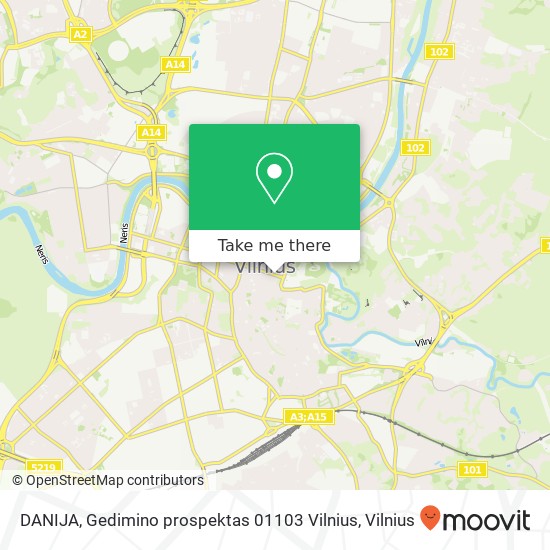 DANIJA, Gedimino prospektas 01103 Vilnius map