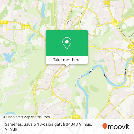 Карта Samenas, Sausio 13-osios gatvė 04343 Vilnius