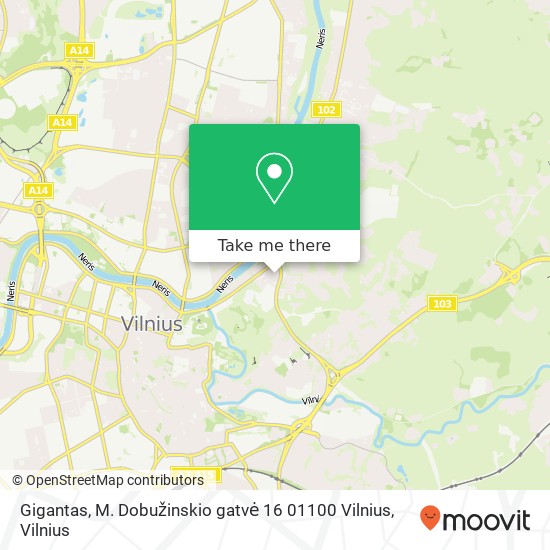 Gigantas, M. Dobužinskio gatvė 16 01100 Vilnius map