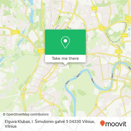 Карта Elguva Klubas, I. Šimulionio gatvė 5 04330 Vilnius