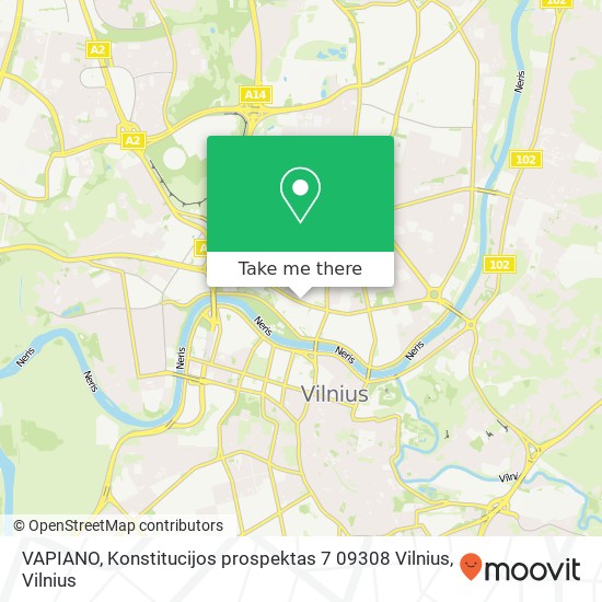 Карта VAPIANO, Konstitucijos prospektas 7 09308 Vilnius
