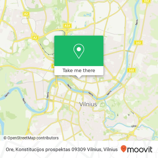Ore, Konstitucijos prospektas 09309 Vilnius map