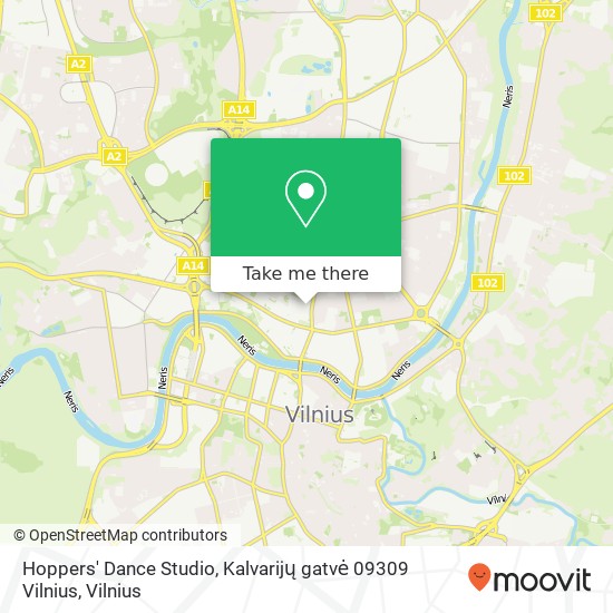 Hoppers' Dance Studio, Kalvarijų gatvė 09309 Vilnius map