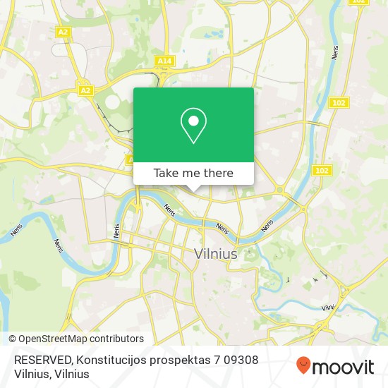 Карта RESERVED, Konstitucijos prospektas 7 09308 Vilnius