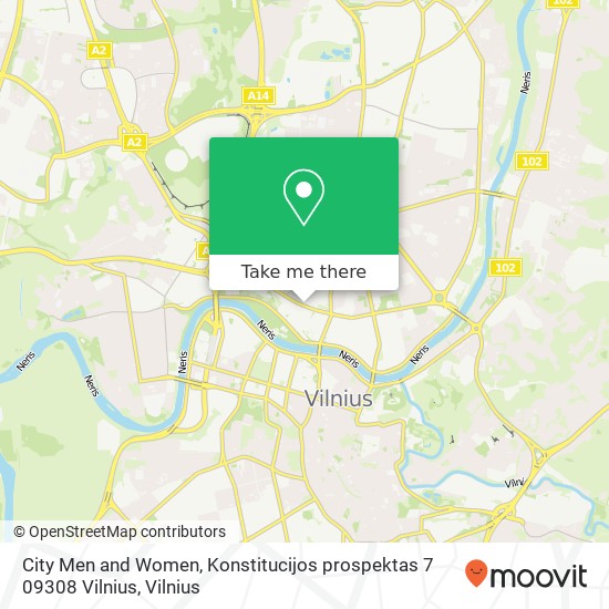 Карта City Men and Women, Konstitucijos prospektas 7 09308 Vilnius