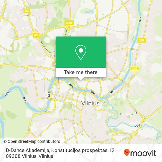 D-Dance Akademija, Konstitucijos prospektas 12 09308 Vilnius map