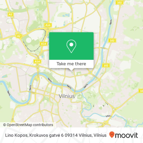 Карта Lino Kopos, Krokuvos gatvė 6 09314 Vilnius