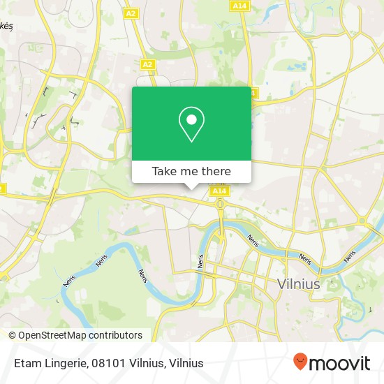 Карта Etam Lingerie, 08101 Vilnius