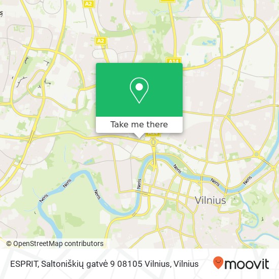 ESPRIT, Saltoniškių gatvė 9 08105 Vilnius map