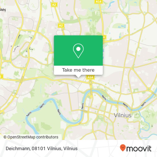 Deichmann, 08101 Vilnius map