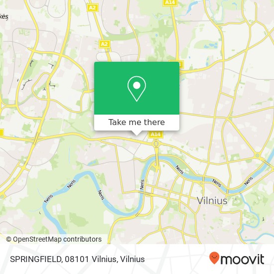 Карта SPRINGFIELD, 08101 Vilnius