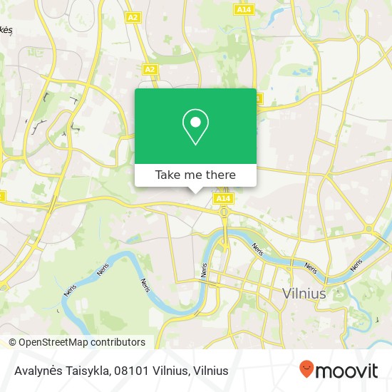 Карта Avalynės Taisykla, 08101 Vilnius