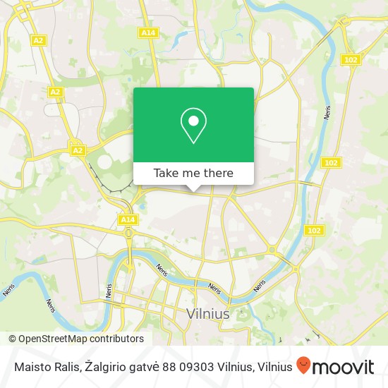 Карта Maisto Ralis, Žalgirio gatvė 88 09303 Vilnius
