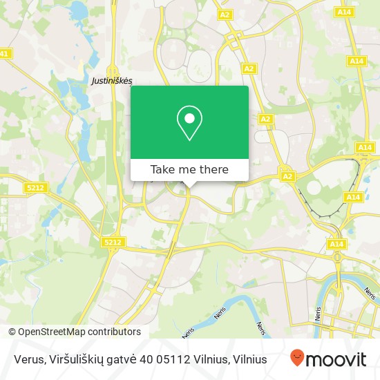 Verus, Viršuliškių gatvė 40 05112 Vilnius map