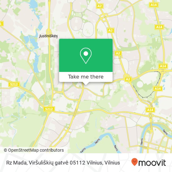 Rz Mada, Viršuliškių gatvė 05112 Vilnius map