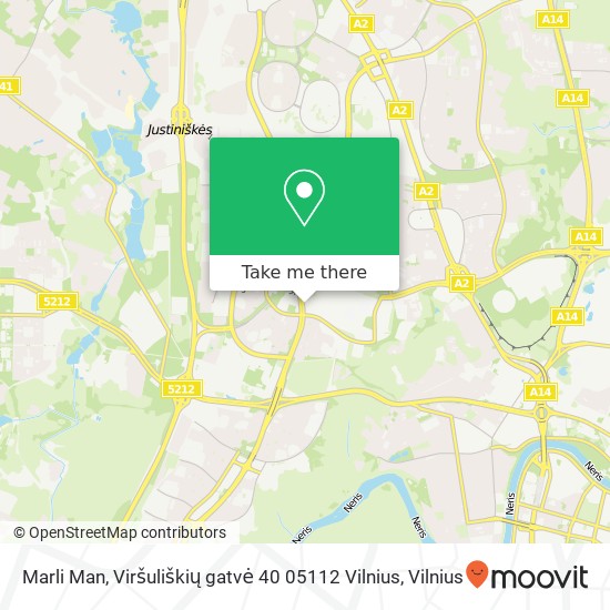 Marli Man, Viršuliškių gatvė 40 05112 Vilnius map