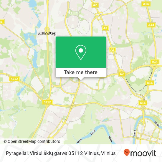 Карта Pyrageliai, Viršuliškių gatvė 05112 Vilnius