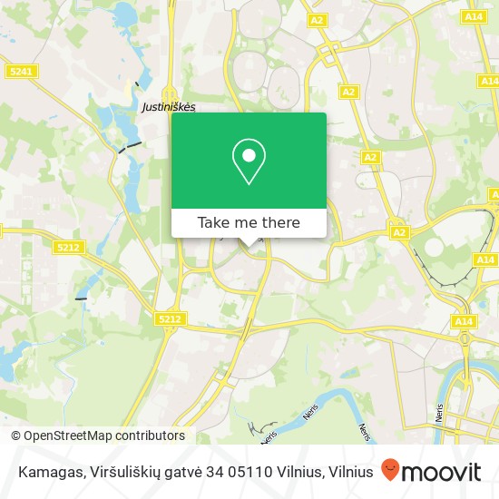 Карта Kamagas, Viršuliškių gatvė 34 05110 Vilnius