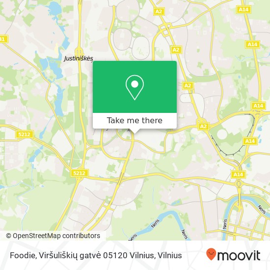 Карта Foodie, Viršuliškių gatvė 05120 Vilnius