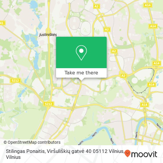 Карта Stilingas Ponaitis, Viršuliškių gatvė 40 05112 Vilnius