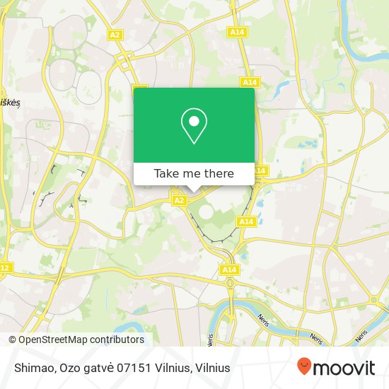 Карта Shimao, Ozo gatvė 07151 Vilnius