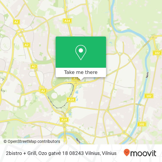 Карта 2bistro + Grill, Ozo gatvė 18 08243 Vilnius