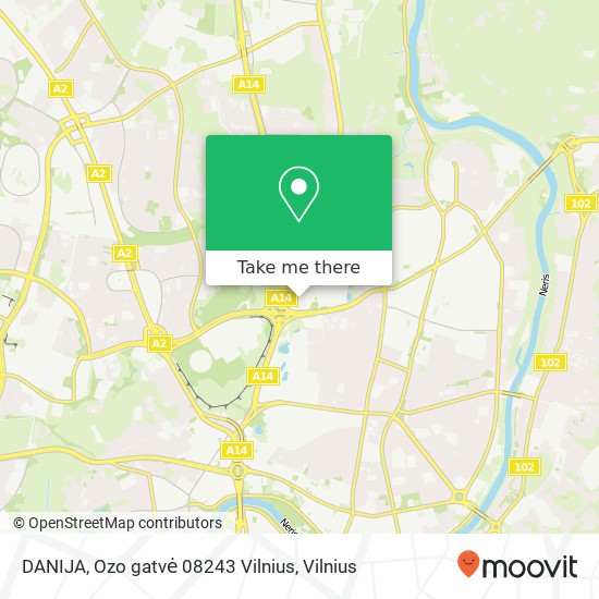 Карта DANIJA, Ozo gatvė 08243 Vilnius