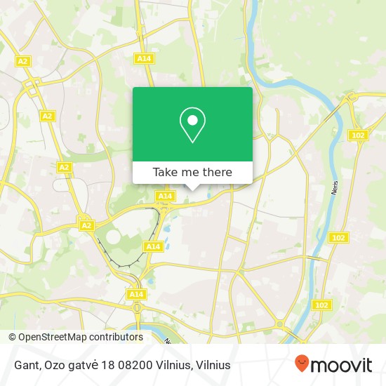 Gant, Ozo gatvė 18 08200 Vilnius map