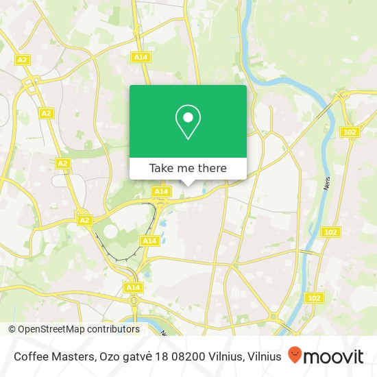 Карта Coffee Masters, Ozo gatvė 18 08200 Vilnius