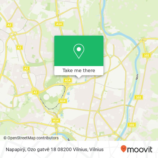 Napapirji, Ozo gatvė 18 08200 Vilnius map