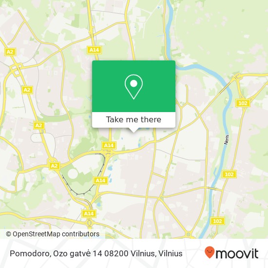 Карта Pomodoro, Ozo gatvė 14 08200 Vilnius