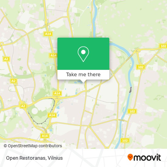Open Restoranas map
