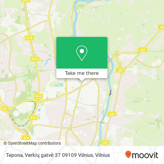 Tepona, Verkių gatvė 37 09109 Vilnius map