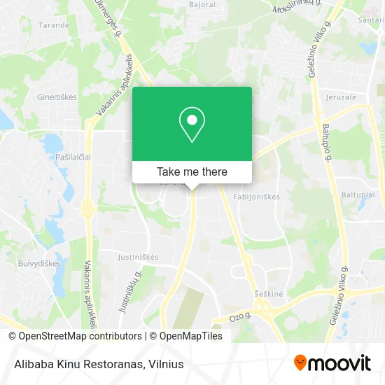 Карта Alibaba Kinu Restoranas