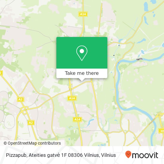 Pizzapub, Ateities gatvė 1F 08306 Vilnius map