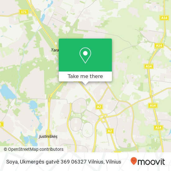 Soya, Ukmergės gatvė 369 06327 Vilnius map