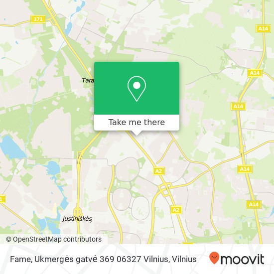 Fame, Ukmergės gatvė 369 06327 Vilnius map