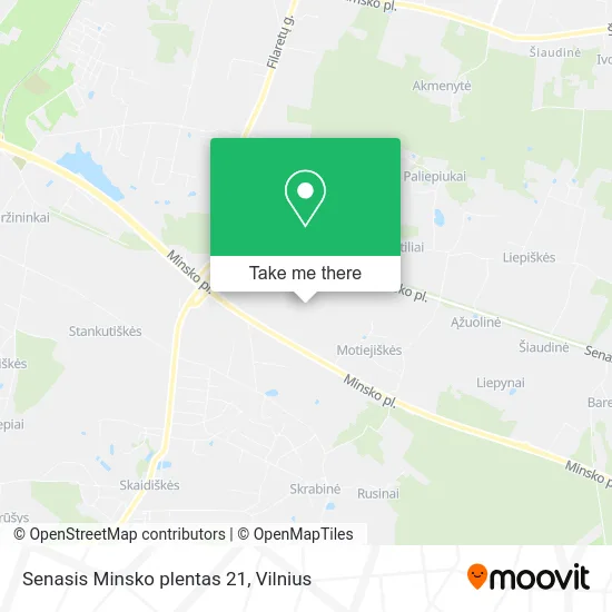 Карта Senasis Minsko plentas 21