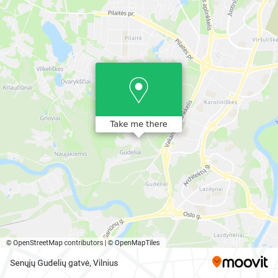 Senųjų Gudelių gatvė map