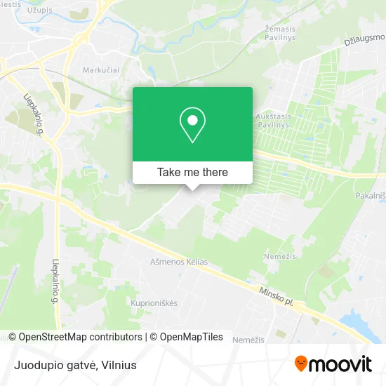 Карта Juodupio gatvė