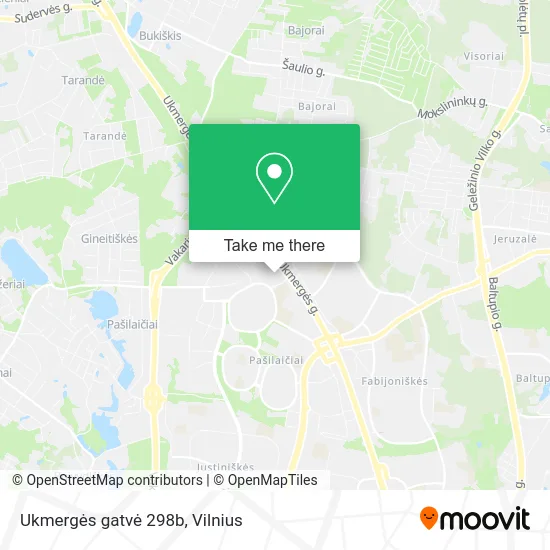 Карта Ukmergės gatvė 298b