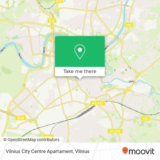 Vilnius City Centre Apartament map