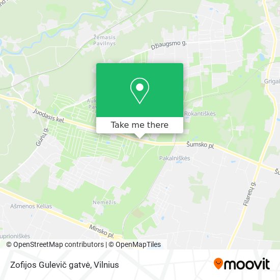Zofijos Gulevič gatvė map