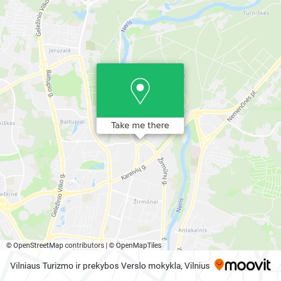 Карта Vilniaus Turizmo ir prekybos Verslo mokykla