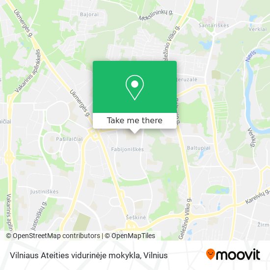 Vilniaus Ateities vidurinėje mokykla map