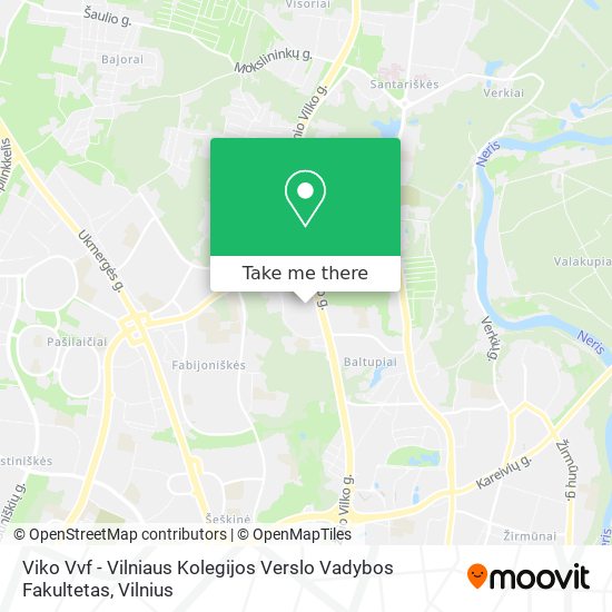 Карта Viko Vvf - Vilniaus Kolegijos Verslo Vadybos Fakultetas