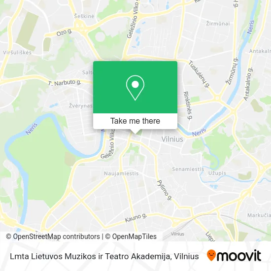 Карта Lmta Lietuvos Muzikos ir Teatro Akademija