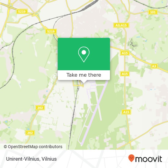 Unirent-Vilnius map