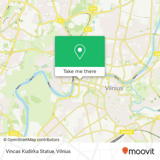 Vincas Kudirka Statue map