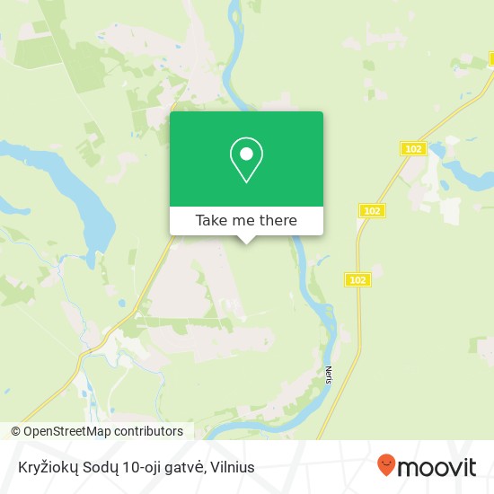 Kryžiokų Sodų 10-oji gatvė map